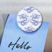 Swirling Dragon in Blue and Purple Magnet