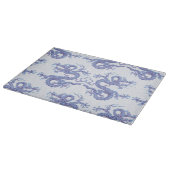 Swirling Dragon in Blue and Purple Snijplank (Hoek)