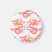 Swirling Dragon in Pink and Orange Magnet (Voorkant)