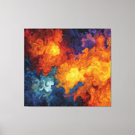 Swirling Elemental Nebula Abstract Canvas Afdruk (Voorkant)