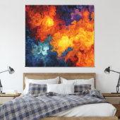 Swirling Elemental Nebula Abstract Canvas Afdruk (Insitu (Slaapkamer))