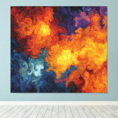 Swirling Elemental Nebula Abstract Canvas Afdruk (Insitu (Houten vloer))