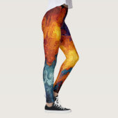 Swirling Elemental Nebula Abstract Leggings (Rechts)