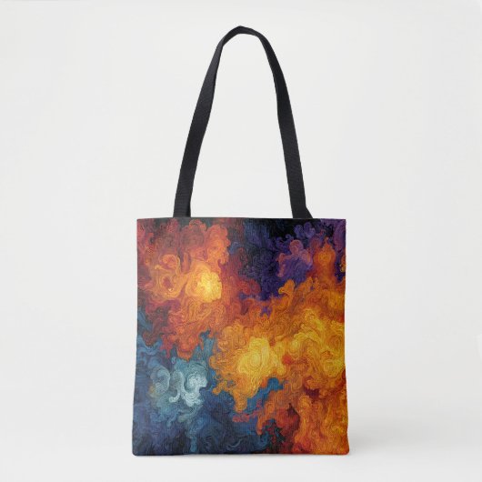 Swirling Elemental Nebula Abstract Tote Bag (Voorkant)