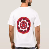 Swirling Flame Mandala – Red & Orange Abstract Ene T-shirt (Achterkant)