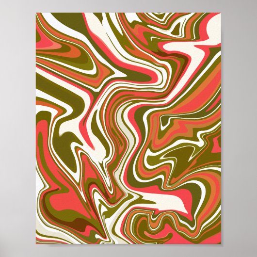 Swirling Flow – een betoverende Abstracte kunst Poster (Voorkant)