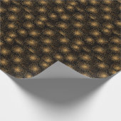 Swirling goud & zwart filigraan Elegantie Cadeaupapier (Hoek)