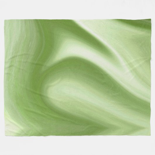 Swirling Green Fleece Deken (Voorkant (Horizontaal))