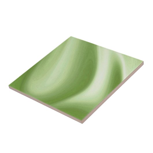 Swirling Green Tegeltje (Zijkant)