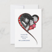 Swirling hart bruiloft bedankkaart (Voorkant)