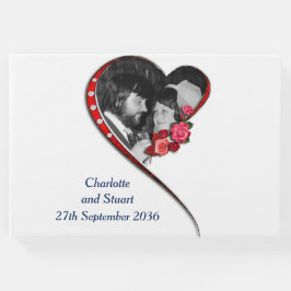 Swirling hart bruiloft gastenboek