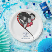 Swirling hart bruiloft papieren bordje (Feest)