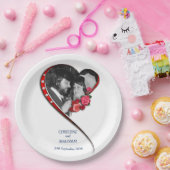 Swirling hart bruiloft papieren bordje (Feest)