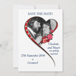 Swirling hart bruiloft plat opslaan van de datum K Save The Date