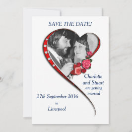 Swirling hart bruiloft plat opslaan van de datum K Save The Date
