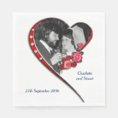 Swirling hart bruiloft servet (Voorkant)