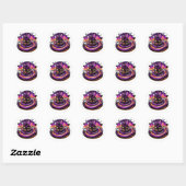 Swirling Haunted House Halloween Sticker Ghosts (Vel)