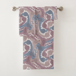 Swirling Hazen 1 grijs oud roze badkamer handdoek 