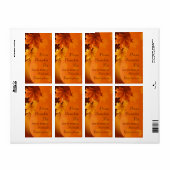 Swirling herfstbladeren Thanksgiving keuken Etiket (Full Sheet)