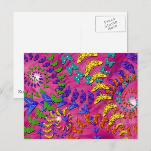 Swirling Moths Briefkaart (Voorkant / Achterkant)