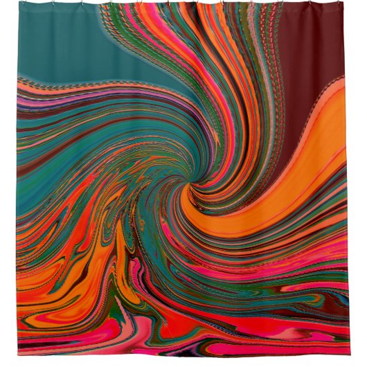Swirling Party..... Douchegordijn (Voorkant)