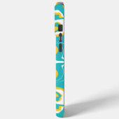 Swirling Patroon in Turquoise en Geel Case-Mate iPhone Case (Achterkant / Links)