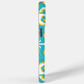 Swirling Patroon in Turquoise en Geel Case-Mate iPhone Case (Achterkant / Rechts)