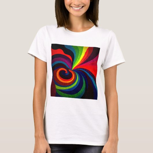 Swirling Patterns Design - Psychedelische kunstkle T-shirt (Voorkant)