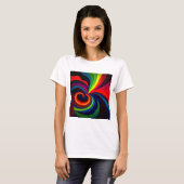 Swirling Patterns Design - Psychedelische kunstkle T-shirt (Voorkant volledig)