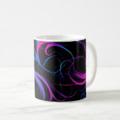 💫 Swirling Pink & Violet Pattern - Elegant & Myst Koffiemok (Voorkant rechts)