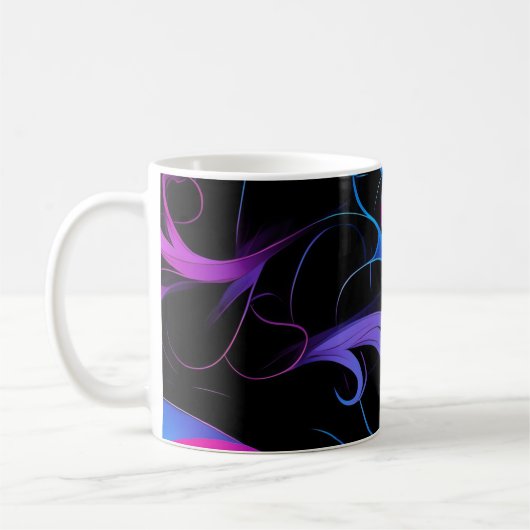 💫 Swirling Pink & Violet Pattern - Elegant & Myst Koffiemok (Links)