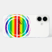 Swirling Rainbow Circle Sun Naam Bord Case-Mate iPhone Case (Achterkant (horizontaal))
