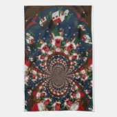 Swirling Santa Magic: Vakantie Mokken & Keuken Ide Theedoek (Verticaal)