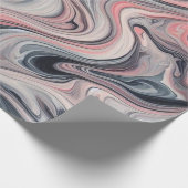 Swirling Shades of Pink, Grey, and White Cadeaupapier (Hoek)