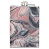 Swirling Shades of Pink, Grey, and White Heupfles (Achterkant)