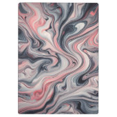 Swirling Shades of Pink, Grey, and White Klembord (Achterkant)