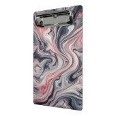 Swirling Shades of Pink, Grey, and White Mini Klembord (Angled2)
