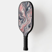 Swirling Shades of Pink, Grey, and White Pickleball Paddle (Links)