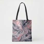 Swirling Shades of Pink, Grey, and White Tote Bag (Voorkant)