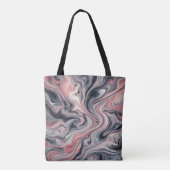 Swirling Shades of Pink, Grey, and White Tote Bag (Achterkant)