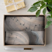 Swirling Sheet Music in Soft Teal Decoupage Tissuepapier (Geschenk)