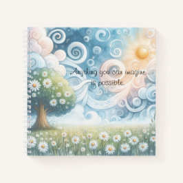 Swirling Skies / Daisies & Quote Notitieboek