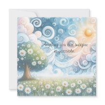 Swirling Skies / Daisies & Quote