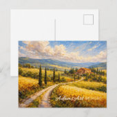 Swirling Sky Landscape Briefkaart (Voorkant / Achterkant)