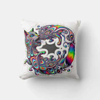Swirling Spiral Cat Throw Pillow Kussen
