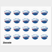 Swirling Stripes en Patriottische Sterren Ronde Sticker (Vel)