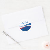 Swirling Stripes en Patriottische Sterren Ronde Sticker (Envelop)