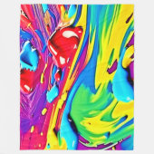 Swirling Vibrant Paint Art Fleece Deken (Voorkant)