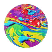 Swirling Vibrant Paint Art Snijplank (Voorkant)