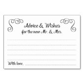 Swirls advies en wensen trouwkaarten kaart (Voorkant)